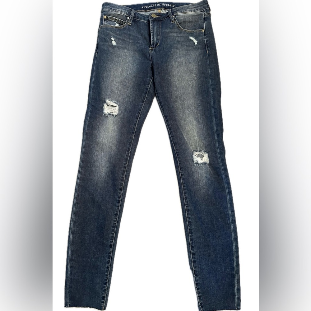 ARTICLES OF SOCIETY DISTRESSED SKINNY LEG JEAN - LIKE NEW